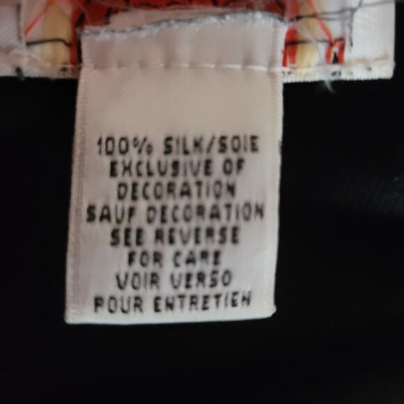 Talbots Black Cardigan with Embroidered Flowers Size 2 - Picture 4 of 4